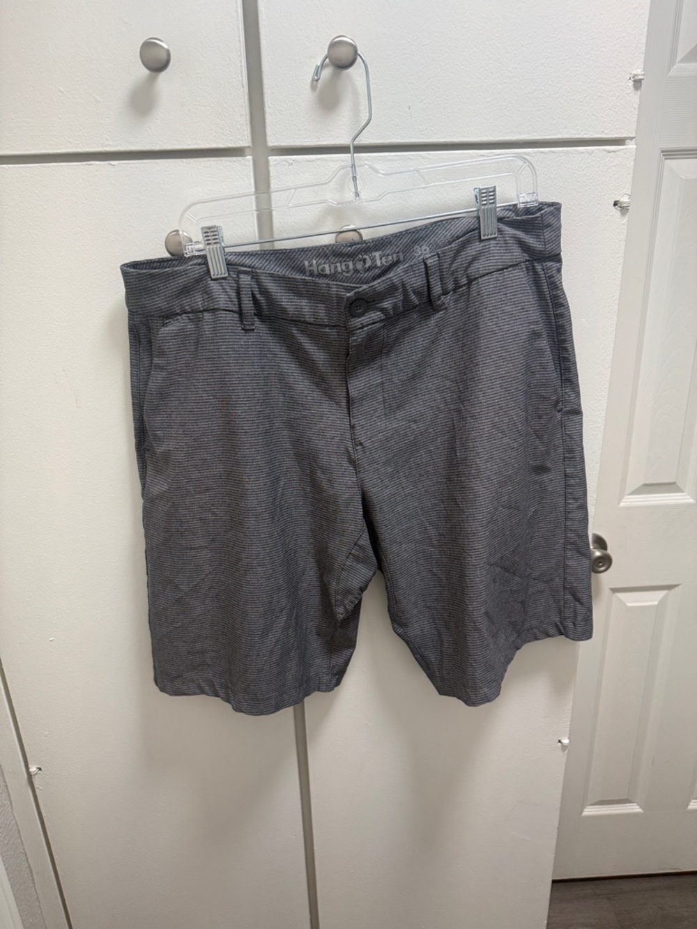 Hang Ten Gray Micro-Pattern Casual Shorts
